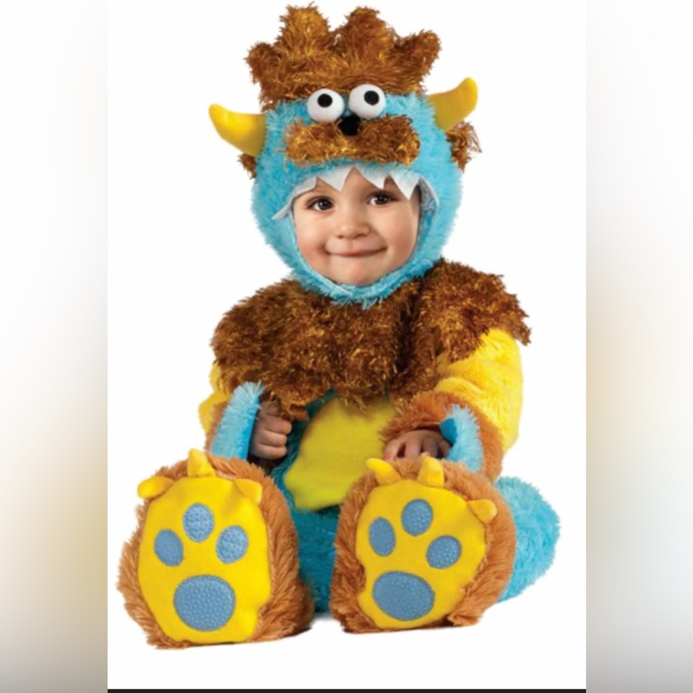 Blue and Yellow Monster Kids Costume